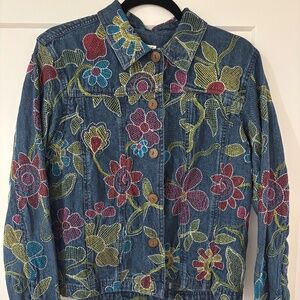 Embroidered jean jacket